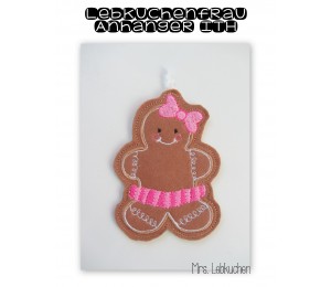 Anhänger ITH - Lebkuchenfrau Gingerbread Christmas
